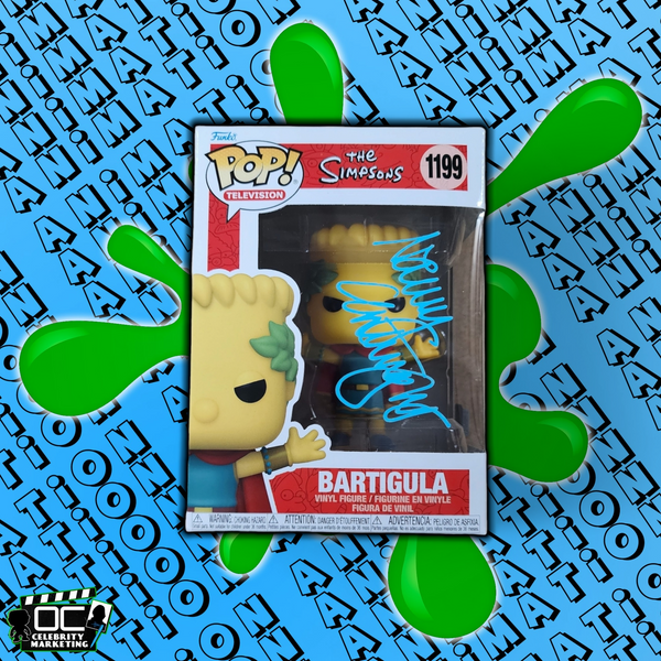 Nancy Cartwright signed The Simpsons Bartigula Funko 1199 auto QR code OCCM-B