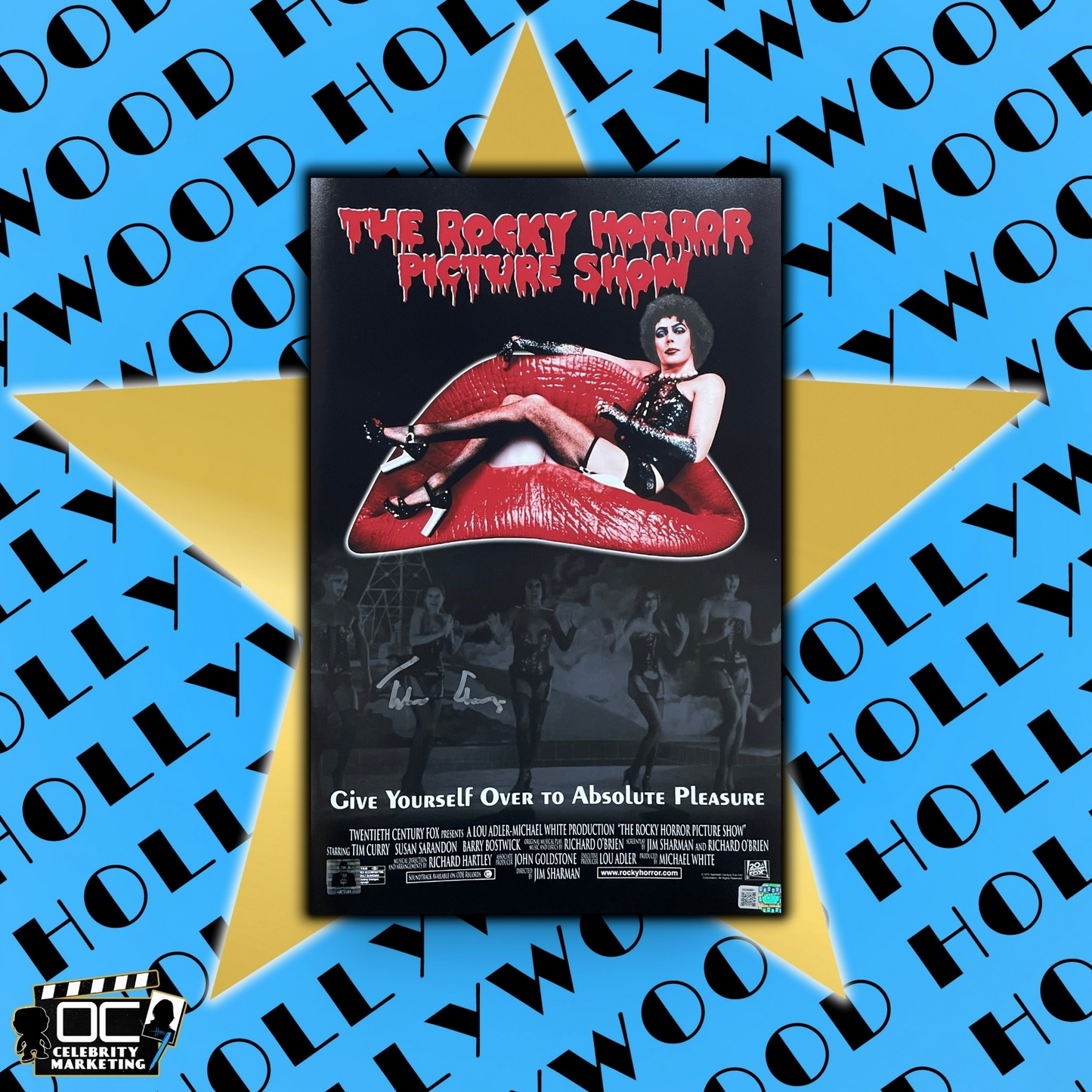 Tim Curry signed 11x17 The Rocky Horror Picture Show Image #1 OCCM Authenticated with Tim Curry's Official COA