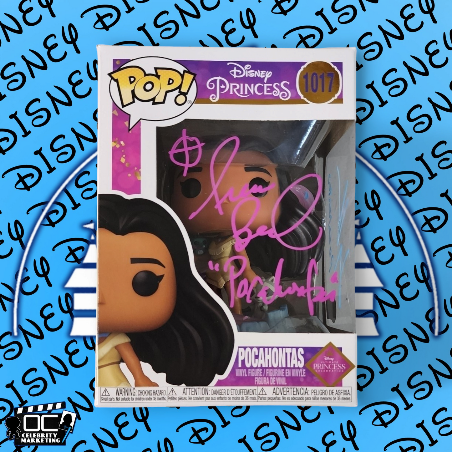 Irene Bedard, Judy Kuhn signed Disney Princess Pocahontas Funko 1017 BAS OCCM QR