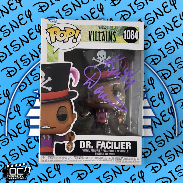 Keith David signed Disney Villains Dr. Facilier Funko #1084 OCCM QR code Auto-P