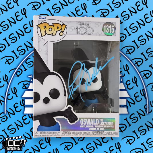 Frank Welker signed Disney 100 Oswald The Lucky Rabbit Funko 1315 OCCM QR auto A