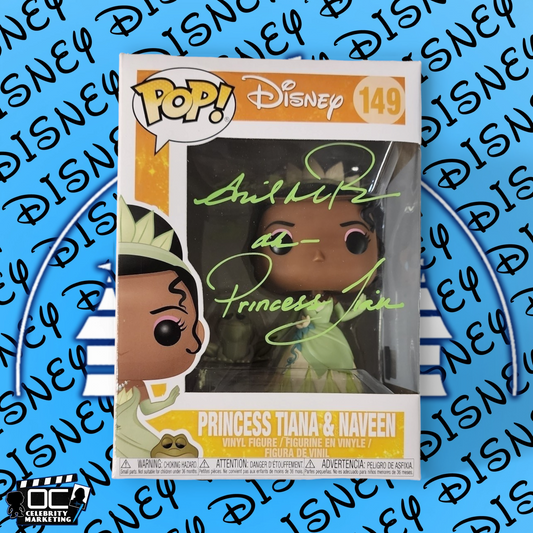 Anika Noni Rose signed Disney Princess Tiana & Naveen Funko #149 OCCM QR Auto CN