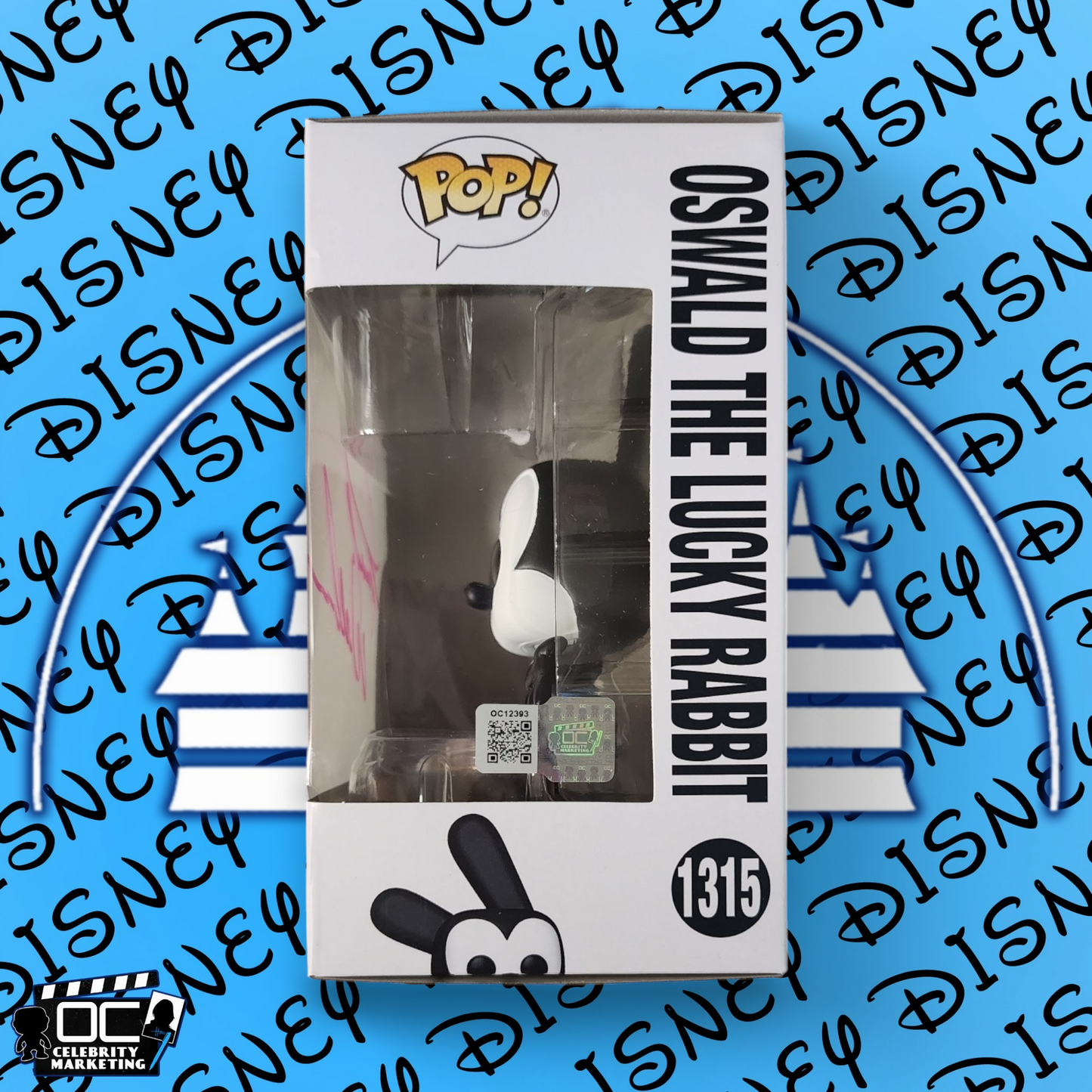 Frank Welker signed Disney 100 Oswald The Lucky Rabbit Funko 1315 OCCM QR auto M