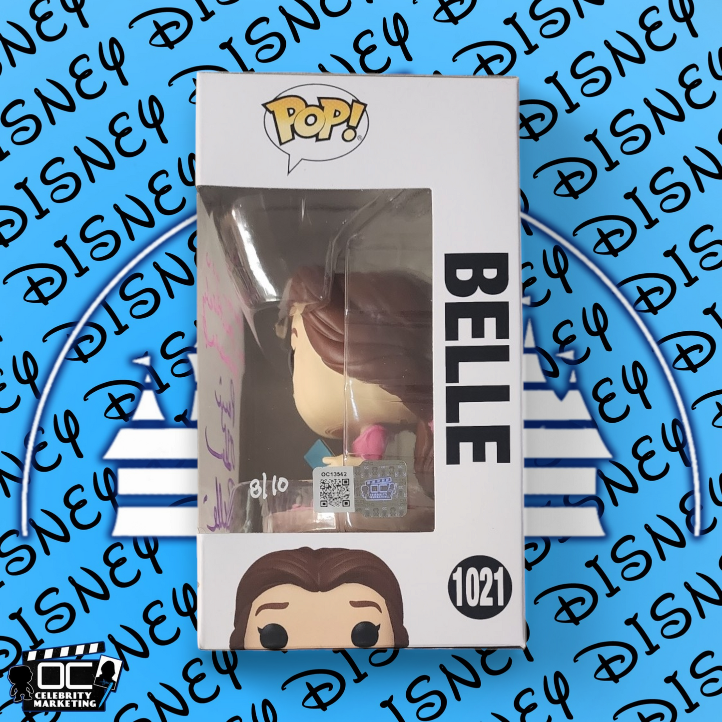 Paige O'Hara signed Ultimate Princess Celebration Belle Funko 1021 OCCM QR-PP