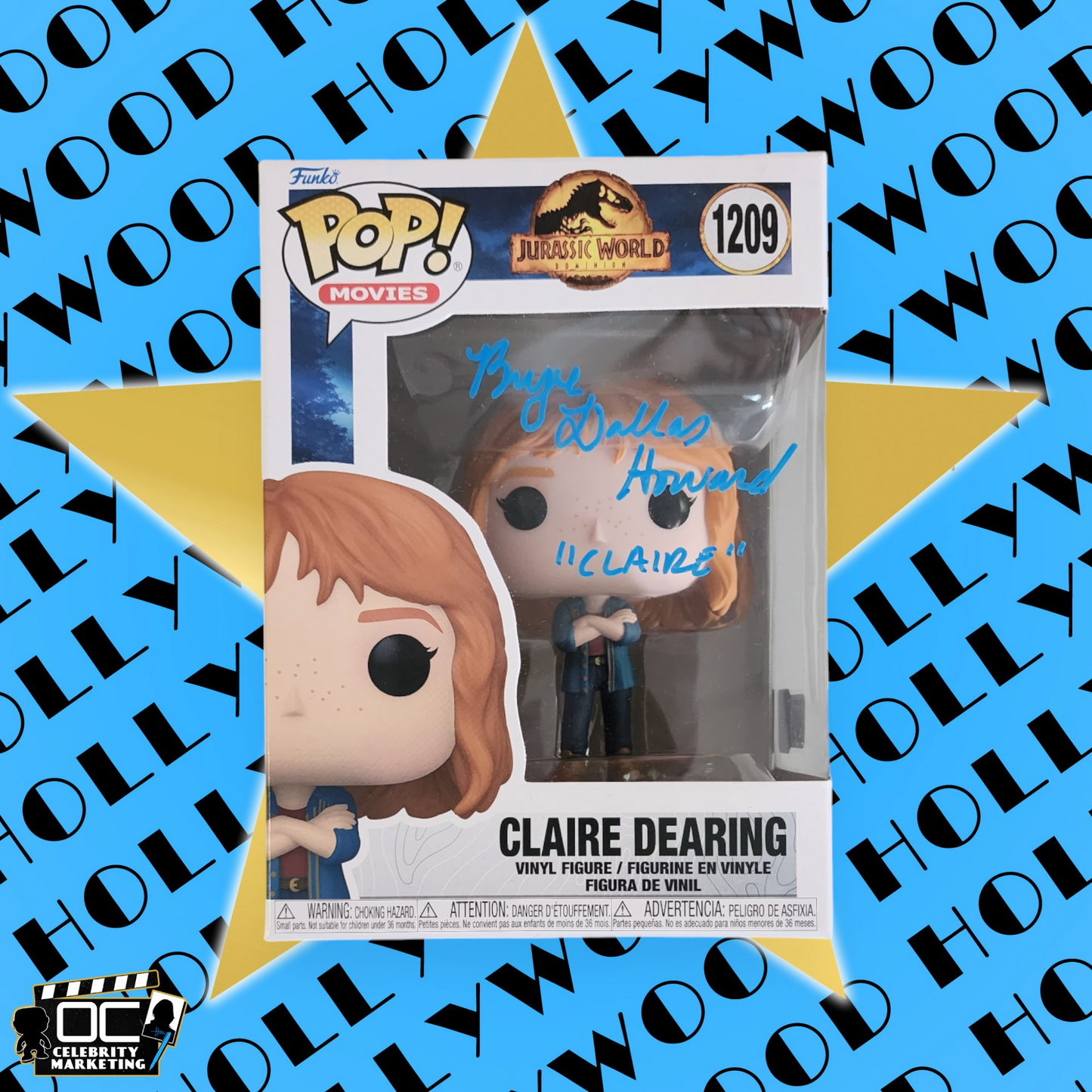 Bryce Dallas Howard signed Jurassic World Claire Dearing Funko 1209 QR code OCCM