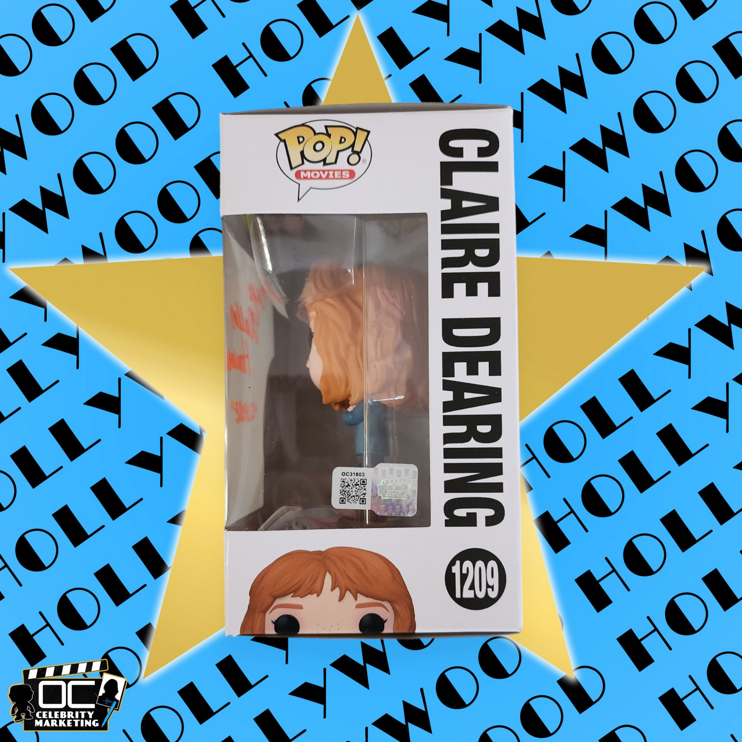 Bryce Dallas Howard signed Jurassic World Claire Dearing Funko 1209 OCCM QR code