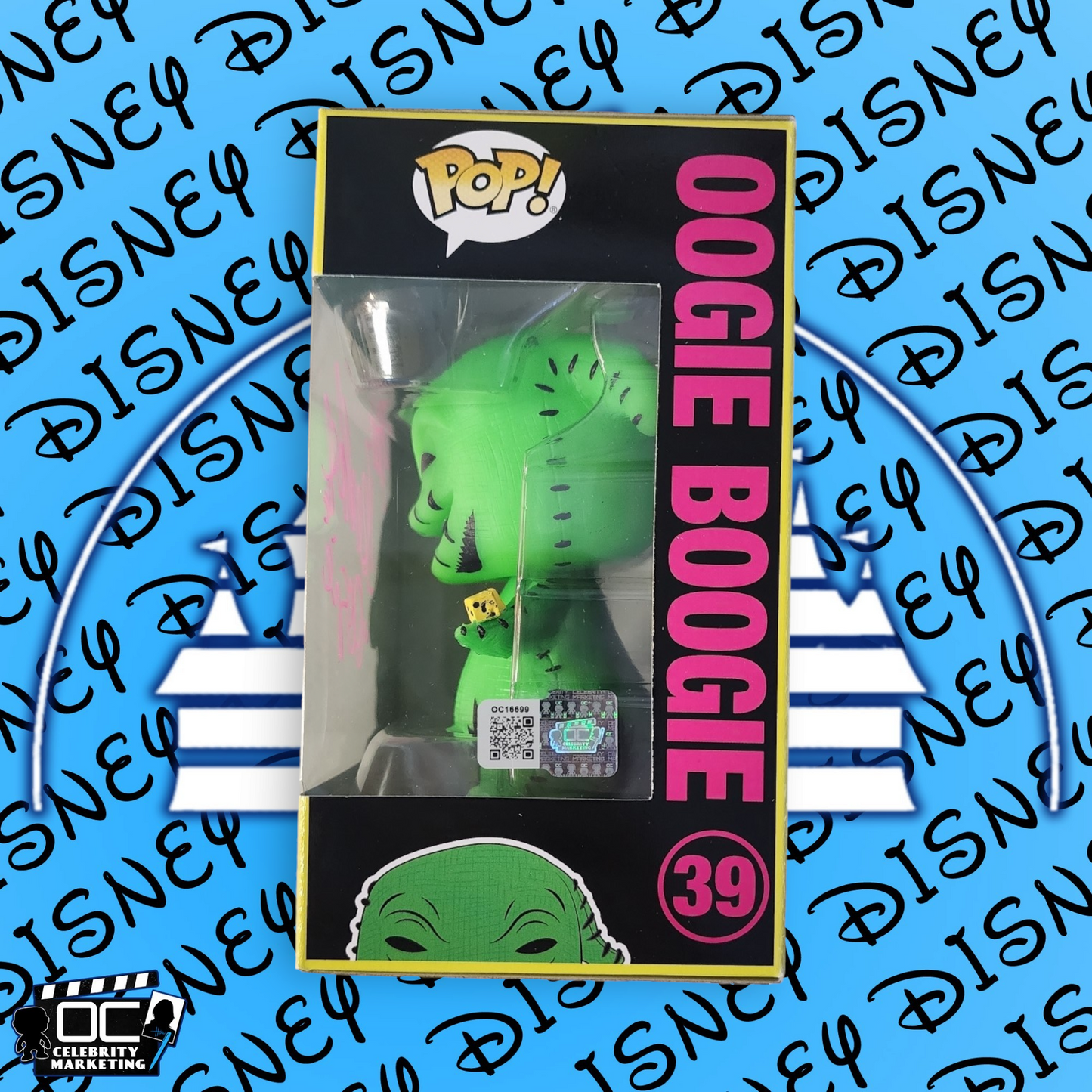 Ken Page signed BLKLT Oogie Boogie Funko Disney NBC #39 OCCM Autographed COA