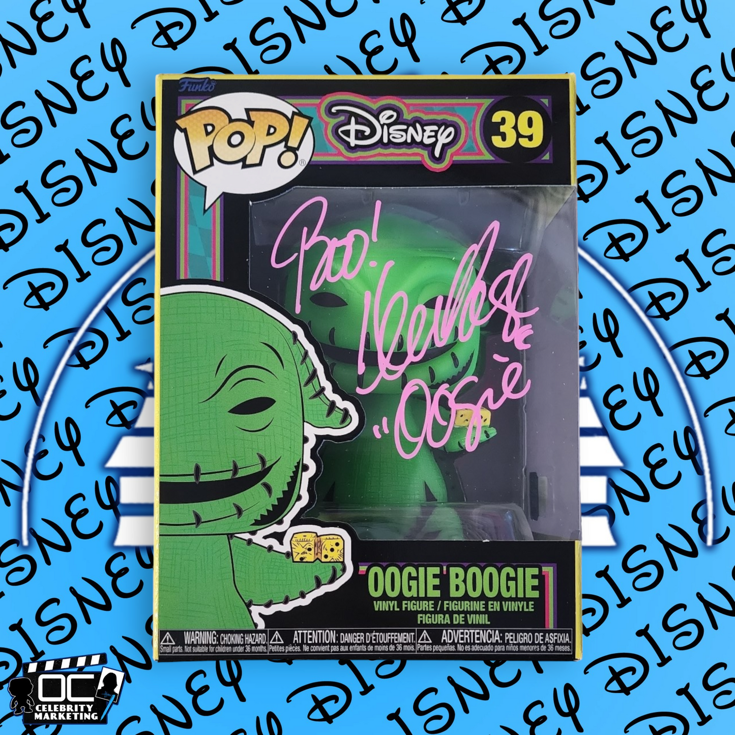 Ken Page signed BLKLT Oogie Boogie Funko Disney NBC #39 OCCM Autographed COA