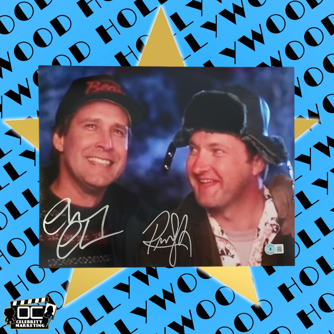 Randy Quaid and Chevy Chase signed 11x14 Cousin Eddie Christmas Vacati ...