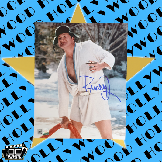 Randy Quaid signed 8x10 Christmas Vacation Cousin Eddie hose photo OCCM QR Auto