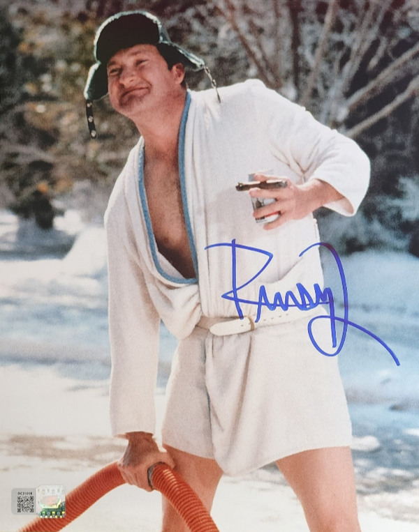 Randy Quaid signed 8x10 Christmas Vacation Cousin Eddie hose photo OCCM QR Auto
