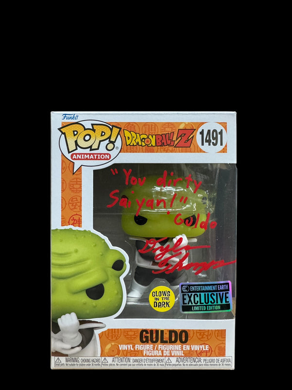Dylan Thompson signed Glow EE Exclusive LE Dragon Ball Z Guldo Funko Pop!