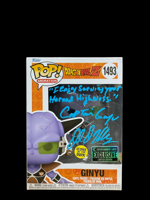 Dale D. Kelly signed Glow EE Exclusive LE Dragon Ball Z Ginyu Funko Pop!