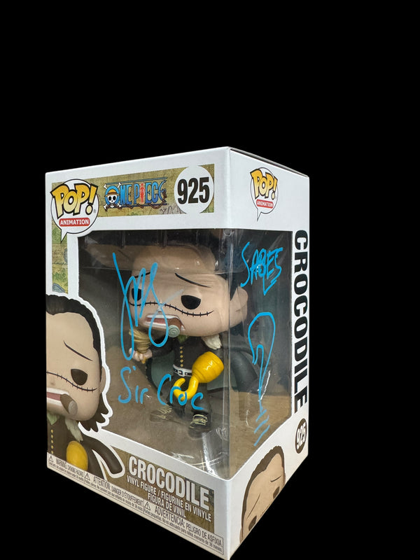 John Swasey signed One Piece Crocodile Funko Pop!