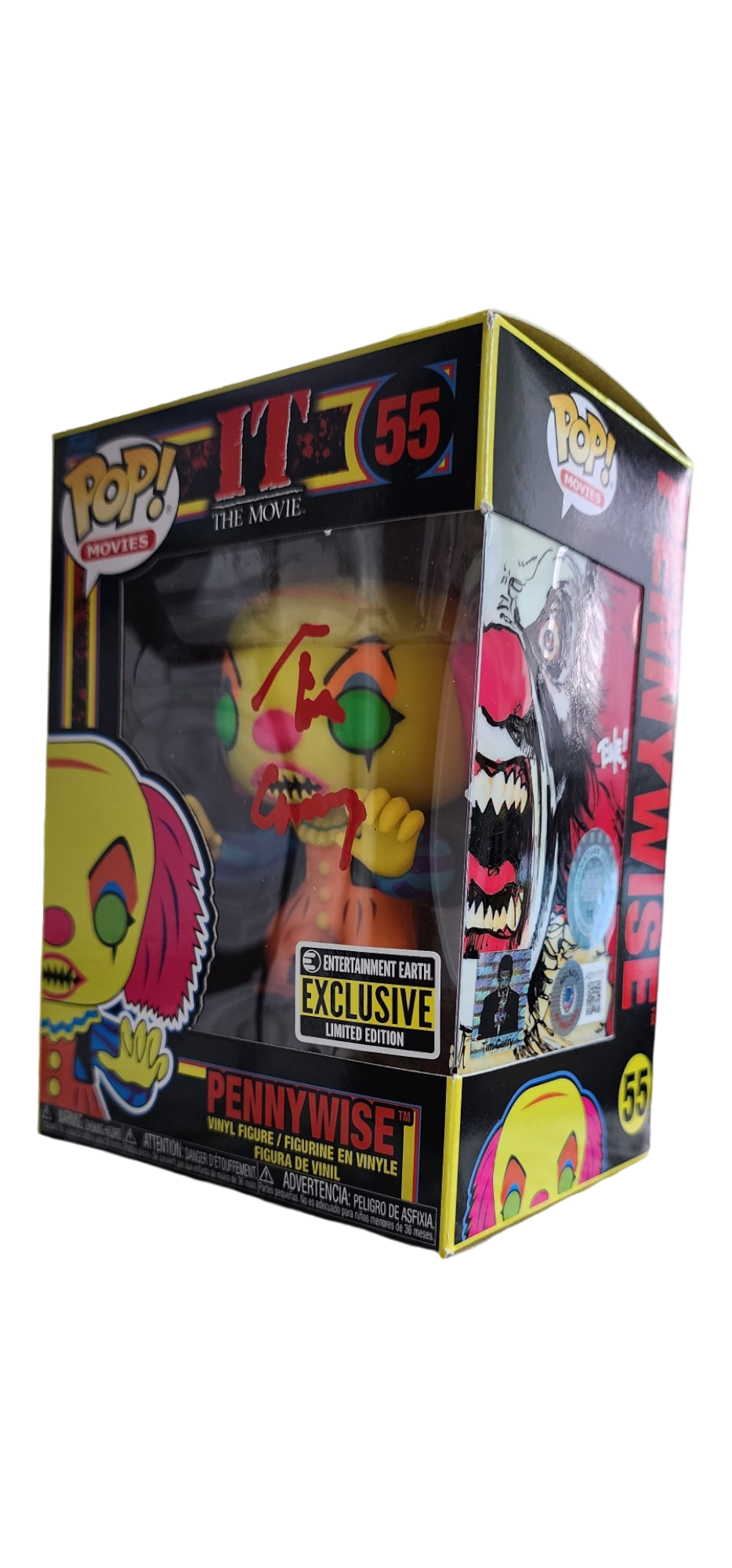 Tim Curry Signature Series: EE Exclusive LE IT The Movie Pennywise Funko Pop! #55 (#/50, #/10, 1/1)