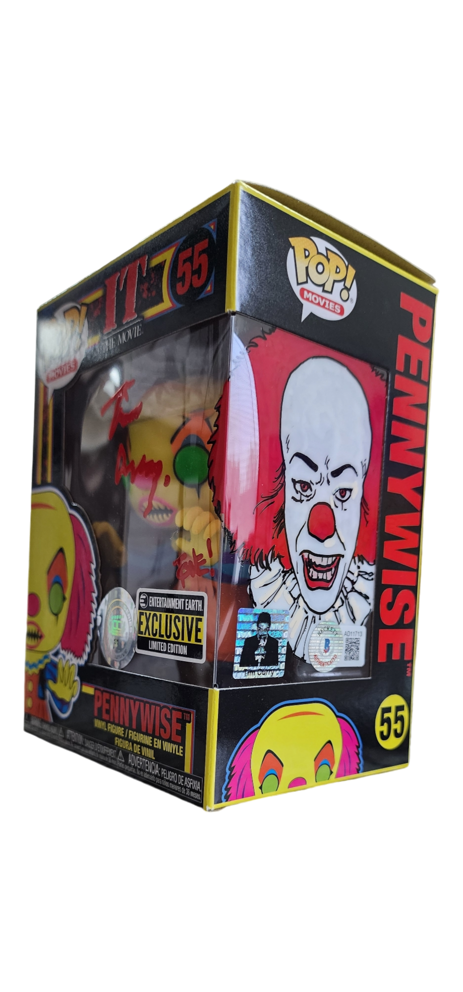 Tim Curry Signature Series: EE Exclusive LE IT The Movie Pennywise Funko Pop! #55 (#/50, #/10, 1/1)