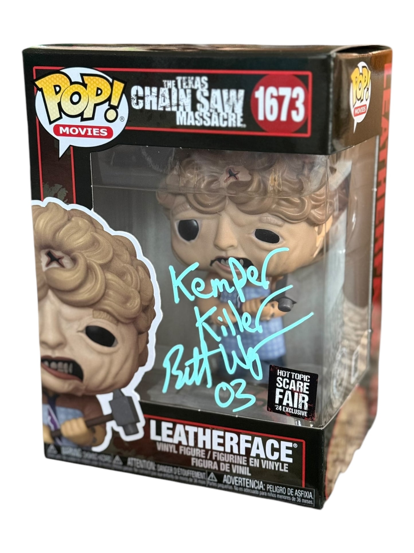 Brett Wagner Signature Series:  The Texas Chainsaw Massacre Hot Topic Scare Fair 24' Exclusive Funko Pop! #1673 (#/25)