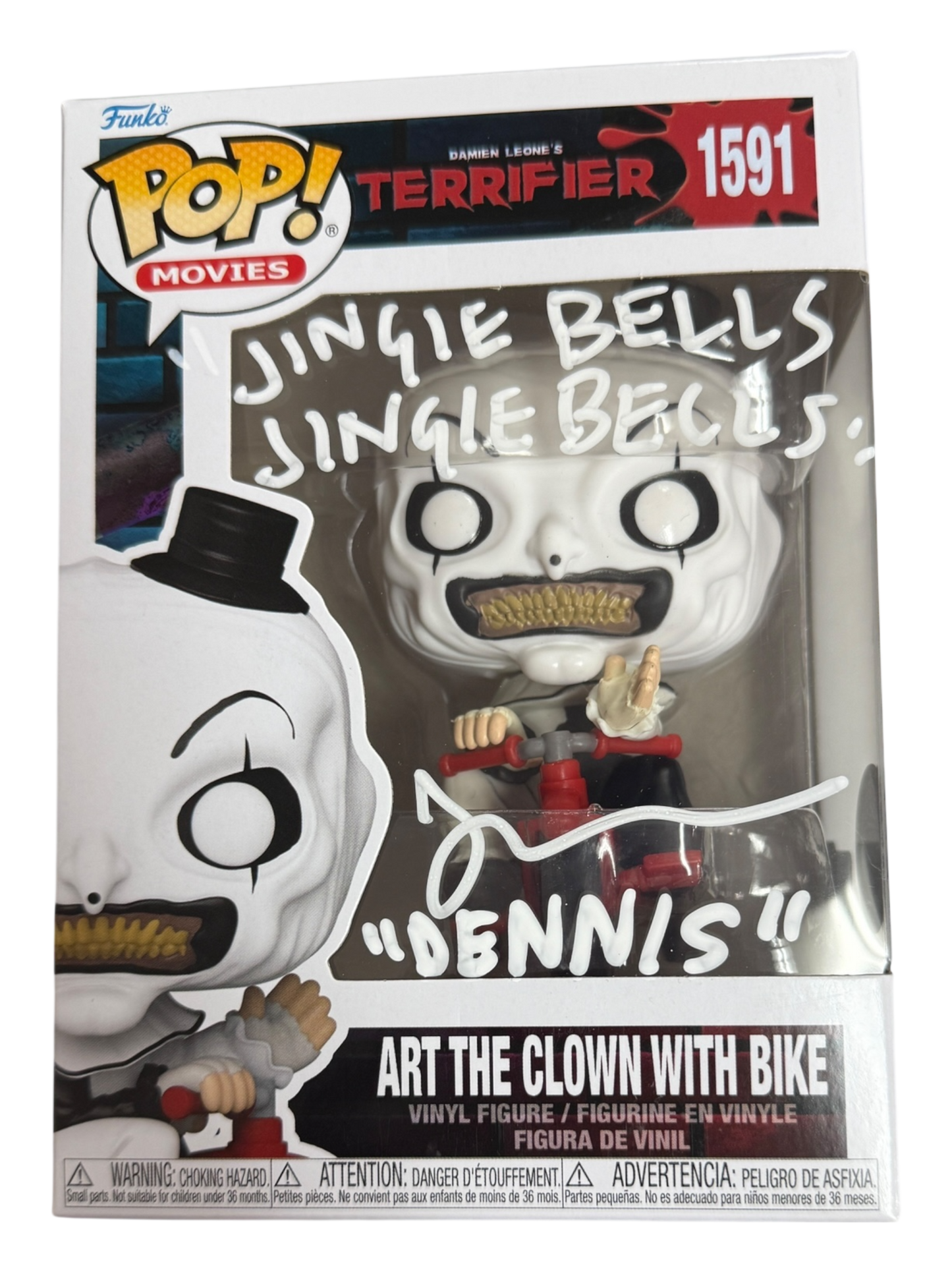 Jon Abrahams Signature Series: Terrifier Art the Clown with Bike Funko Pop! #1591 (#/25)