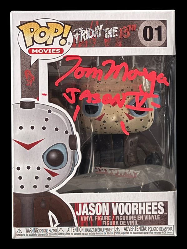 Tom Morga signed Jason Voorhees Friday the 13th Funko Pop! - Red