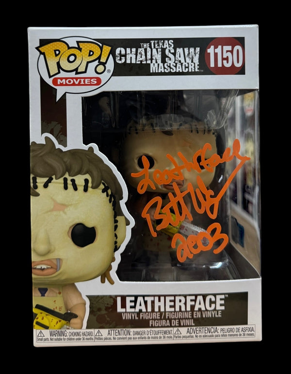 Brett Wagner signed The Texas Chainsaw Massacre Leatherface Funko Pop! #1150 "Leatherface"