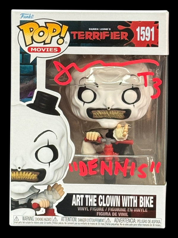 Jon Abrahams signed Art the Clown with Bike Terrifier Funko Pop! - Red