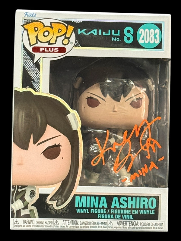 Katelyn Barr signed Mina Ashiro Kaiju No. 8 Funko Pop! - Orange
