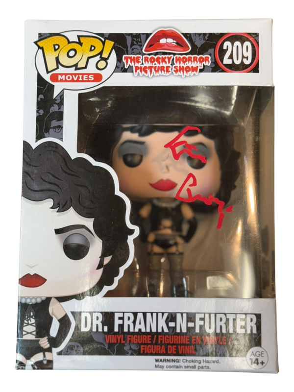 Tim Curry autographed Rocky Horror Picture Show Frank-N-Furter Funko Pop! OCCM QR authenticated with Tim Curry Holo (D)