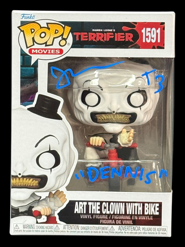 Jon Abrahams signed Art the Clown with Bike Terrifier Funko Pop! - Blue