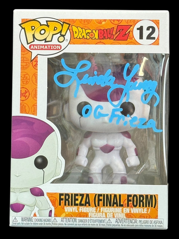 Linda Young signed Dragon Ball Z Frieza (Final Form) Funko Pop! - Aqua