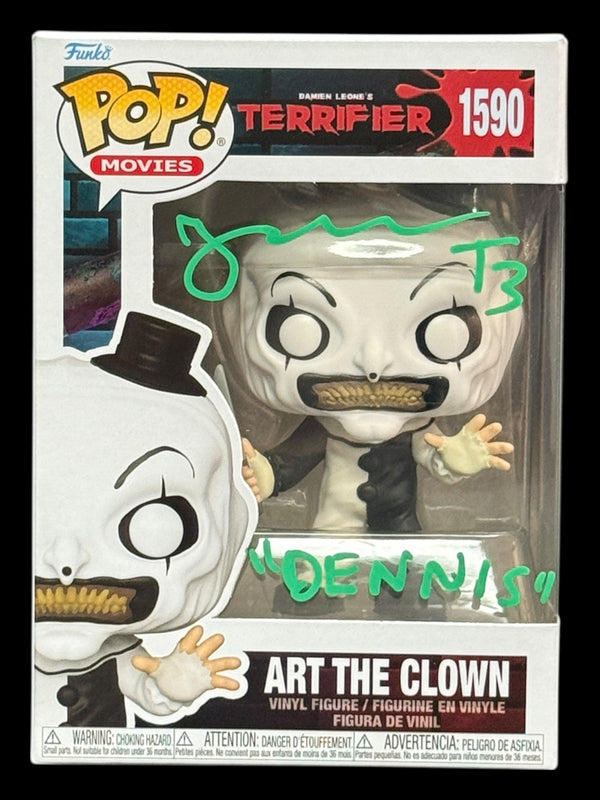 Jon Abrahams signed Art the Clown with Bike Terrifier Funko Pop! - Green