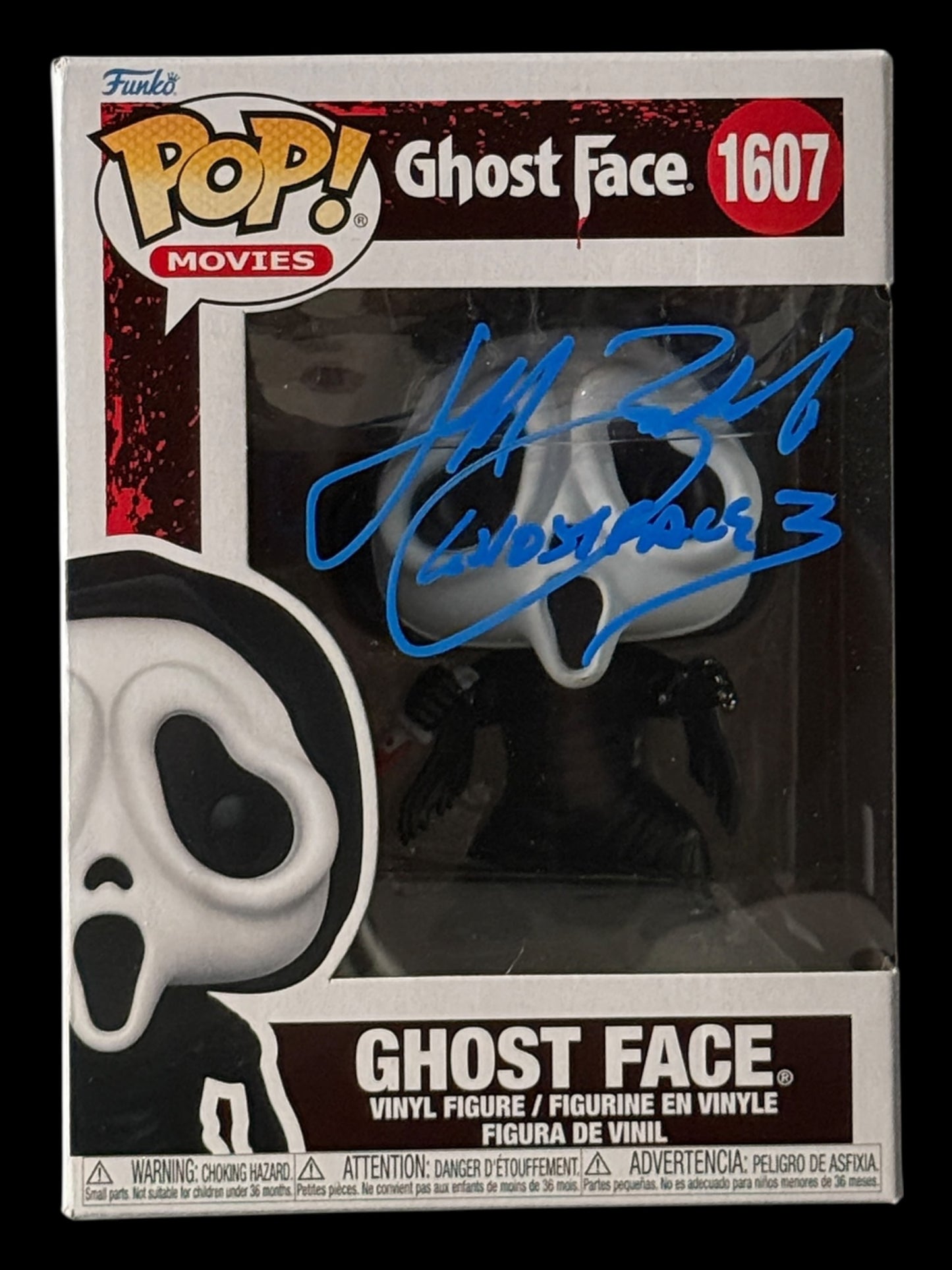 Jeff Brockton signed Ghost Face Scream 3 Funko Pop! - Blue