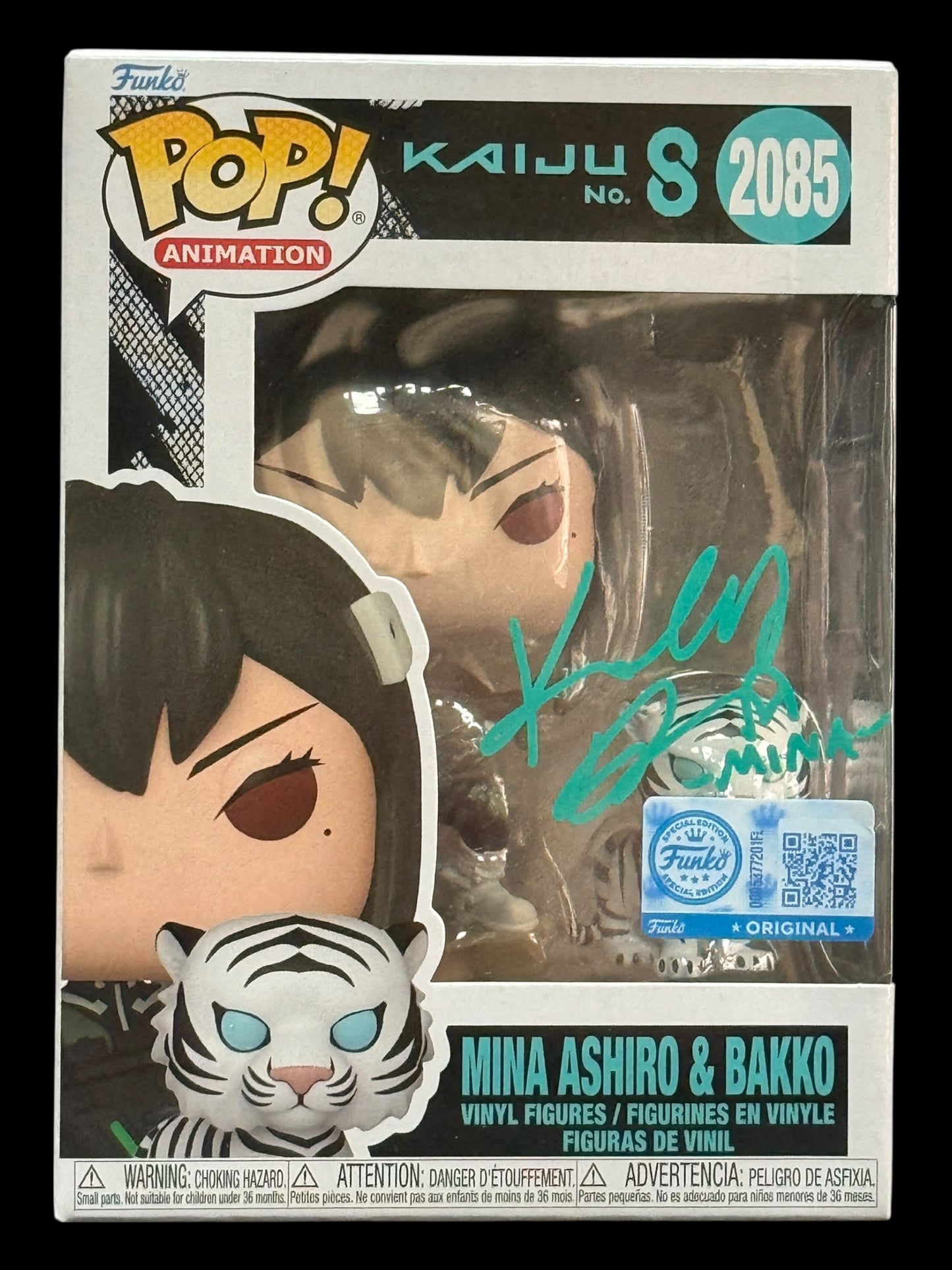 Katelyn Barr signed Mina Ashiro & Bakko Kaiju No. 8 Funko Pop! - Teal