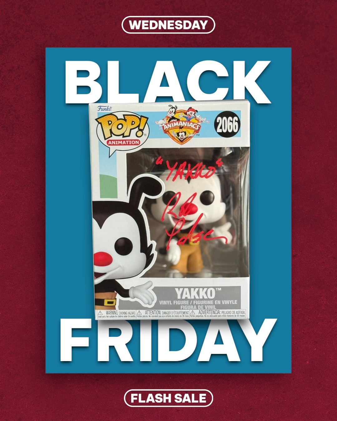 Rob Paulsen signed Animaniacs Yakko Funko #1