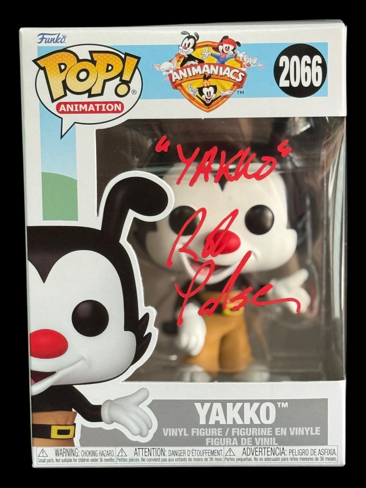 Rob Paulsen signed Animaniacs Yakko Funko Pop! - Red