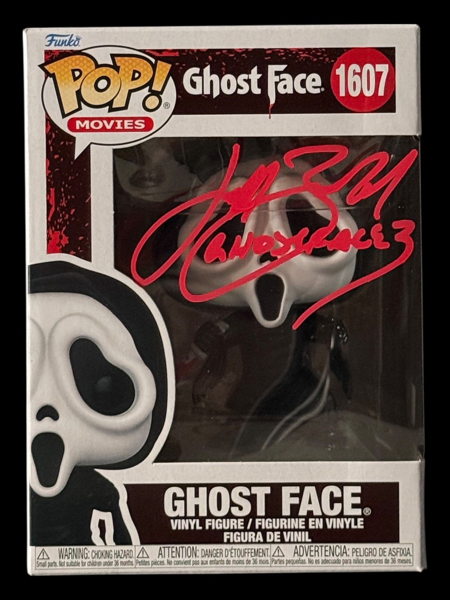 Jeff Brockton signed Ghost Face Scream 3 Funko Pop! - Red