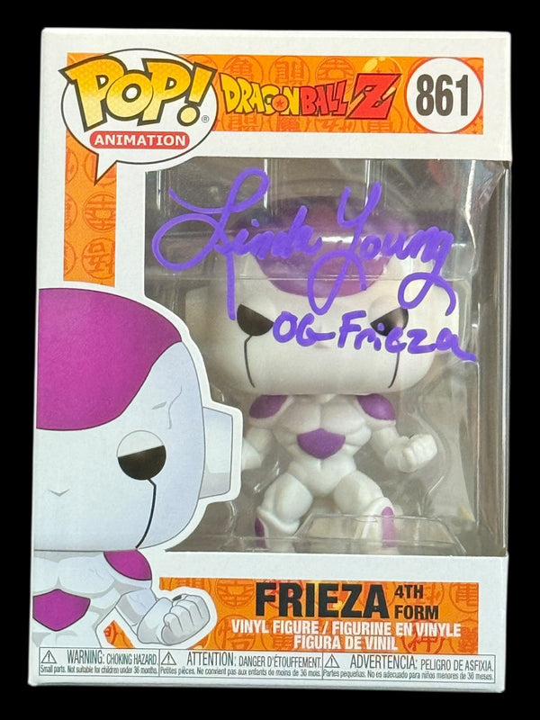Linda Young signed Dragon Ball Z Frieza (Final Form) Funko Pop! - Purple