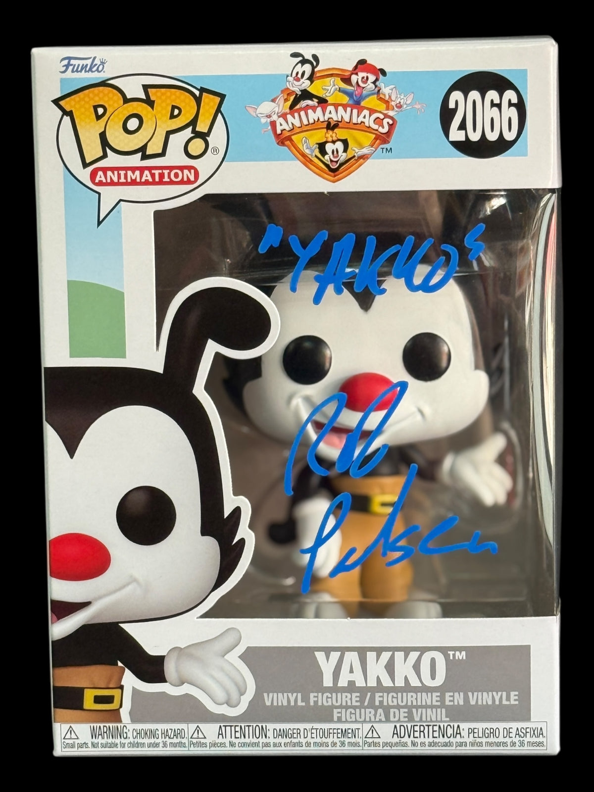 Rob Paulsen signed Animaniacs Yakko Funko Pop! - Blue
