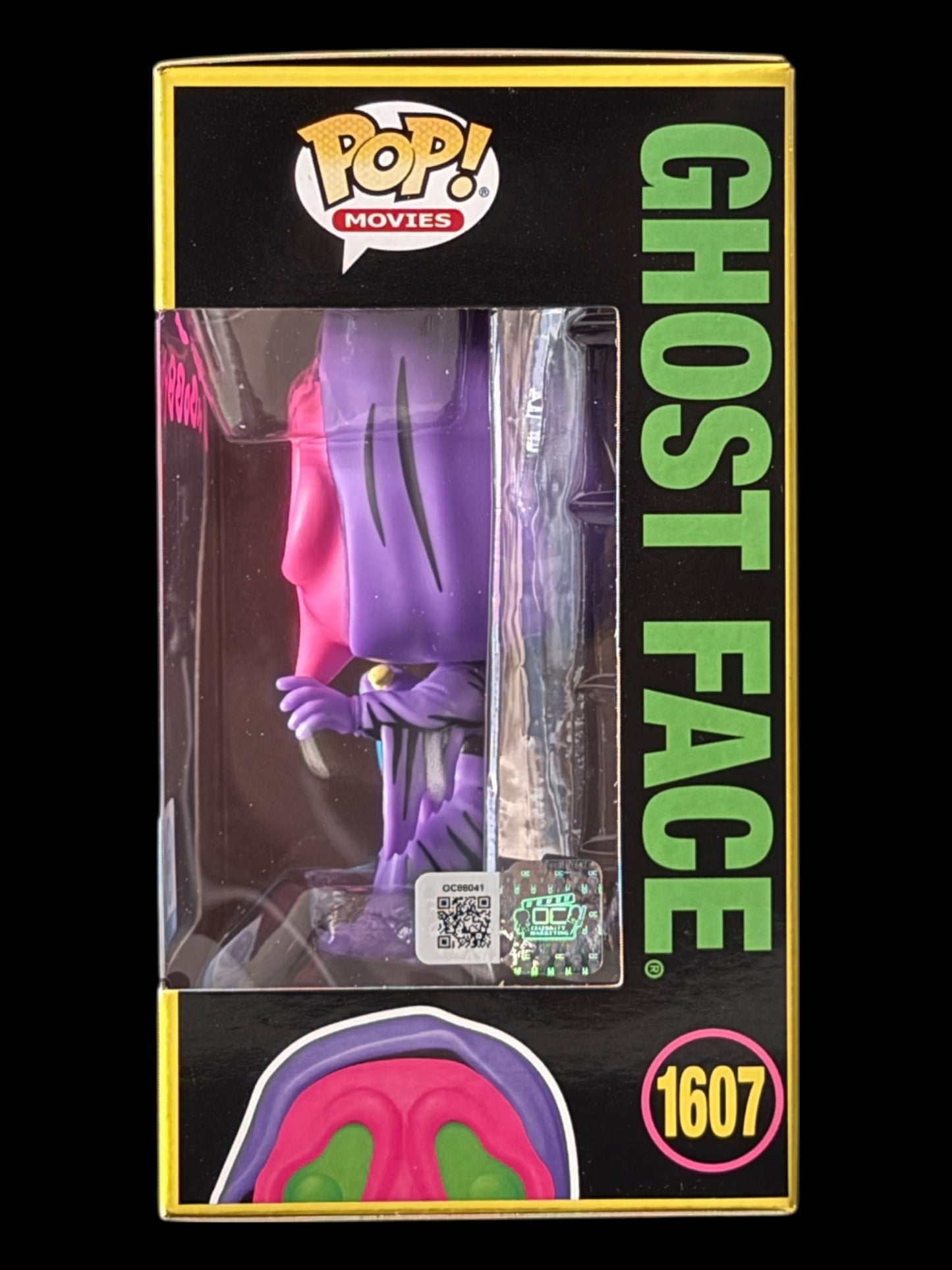 Jon Abrahams signed Blacklight Ghost Face Funko Pop! - Pink