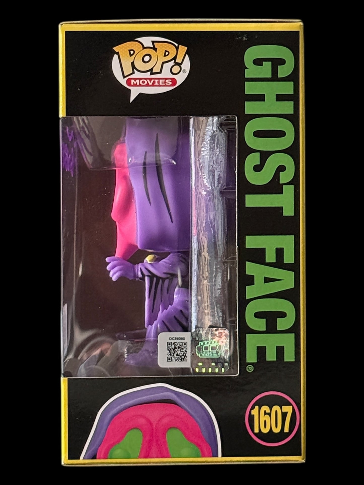 Jon Abrahams signed Blacklight Ghost Face Funko Pop! - Purple