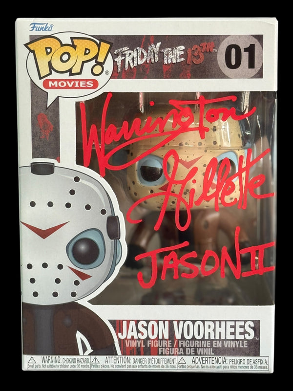 Warrington Gillette signed Friday the 13th Jason Voorhees Funko Pop! - Red