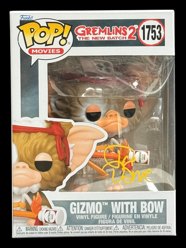 Joe Dante signed Gizmo with Bow Gremlins 2 Funko Pop! - Yellow