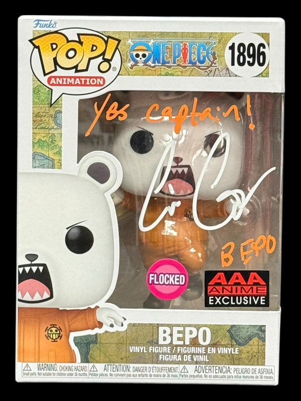 Cris George signed Bepo One Piece Funko Pop! - "Yes, Captain!"