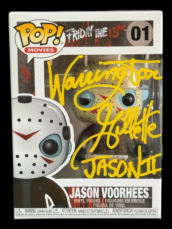 Warrington Gillette signed Friday the 13th Jason Voorhees Funko Pop! - Yellow