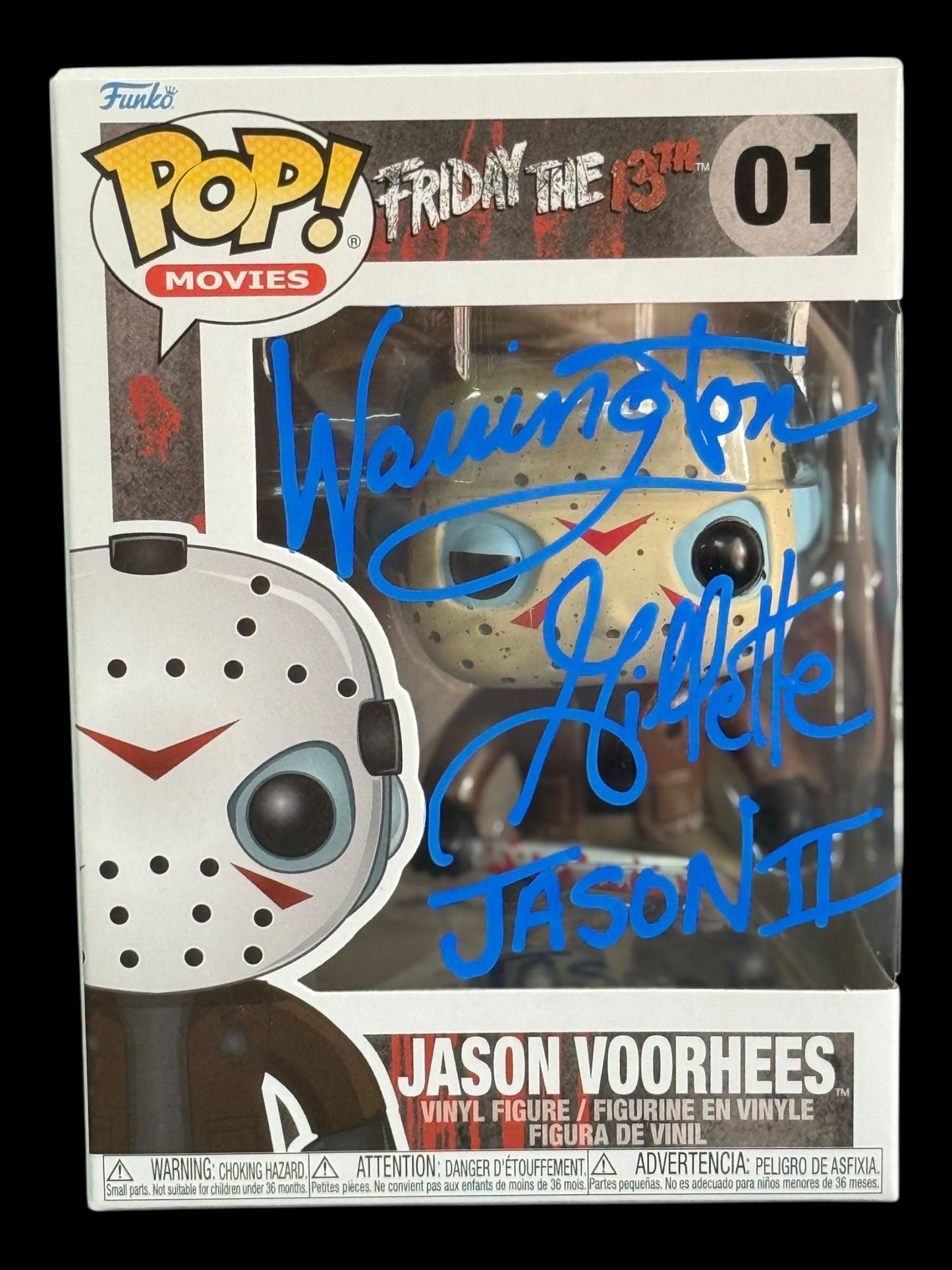Warrington Gillette signed Friday the 13th Jason Voorhees Funko Pop! - Blue