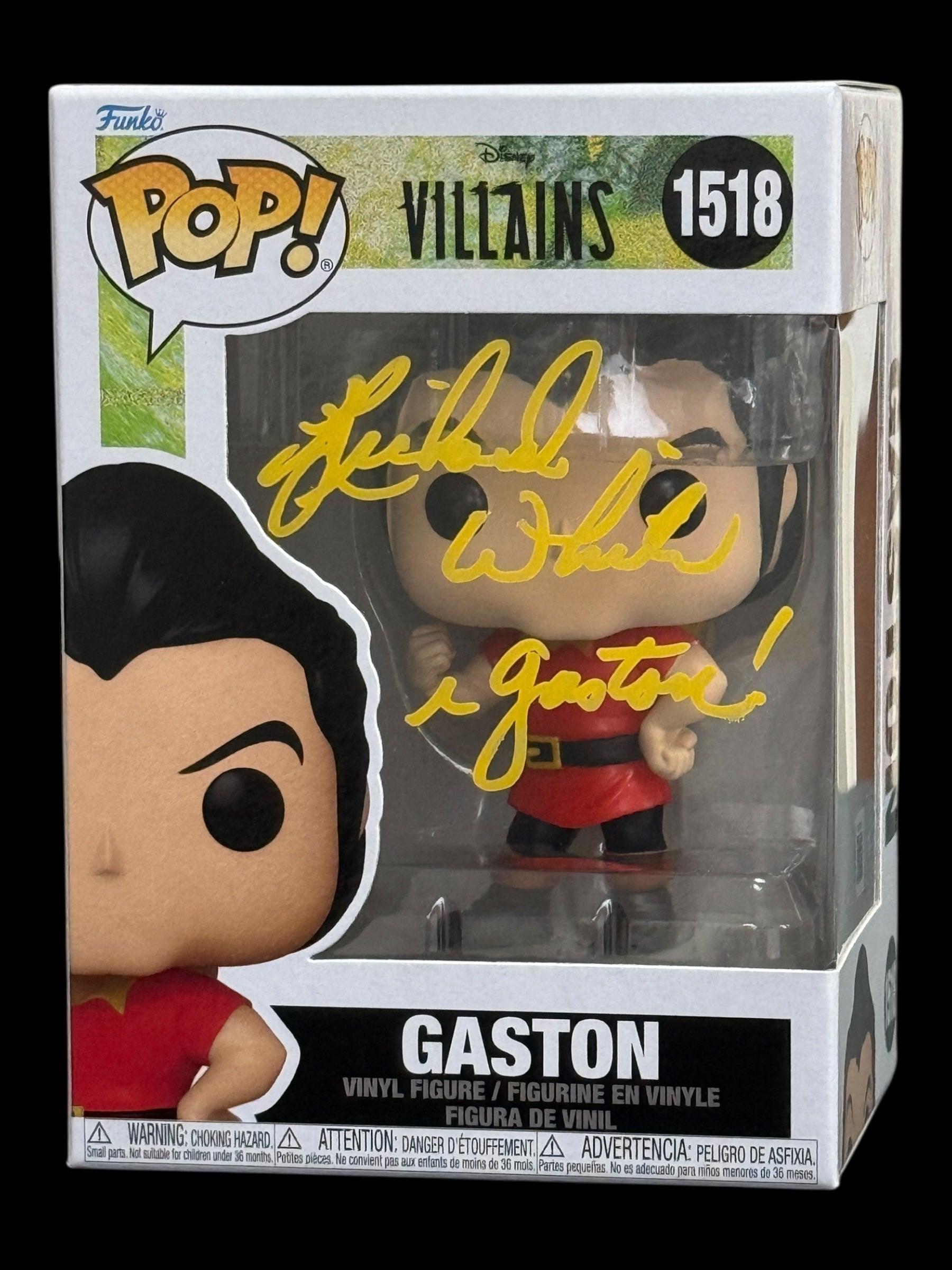 Richard White signed Disney Villains Gaston Funko Pop #1518