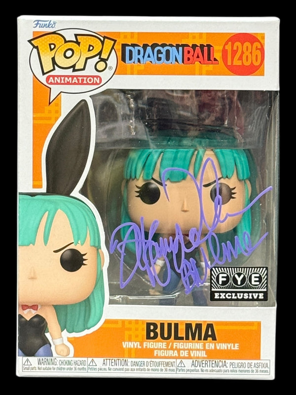 Tiffany Vollmer signed FYE Exclusive Bulma Dragon Ball Funko Pop! - Purple