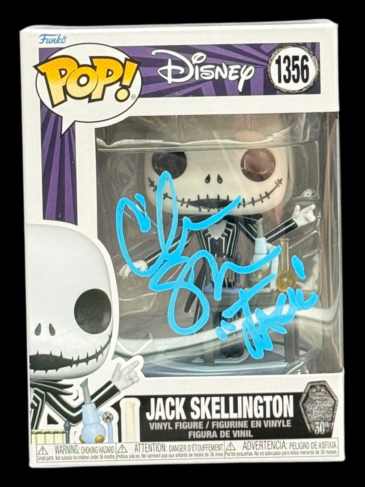 Chris Sarandon Signed Jack Skellington Disney The Nightmare Before Christmas 30th Funko Pop! - Lab