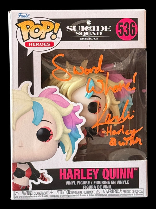 Karlii Hoch signed Harley Quinn Suicide Squad Isekai Funko Pop! - "Sword Whore!"