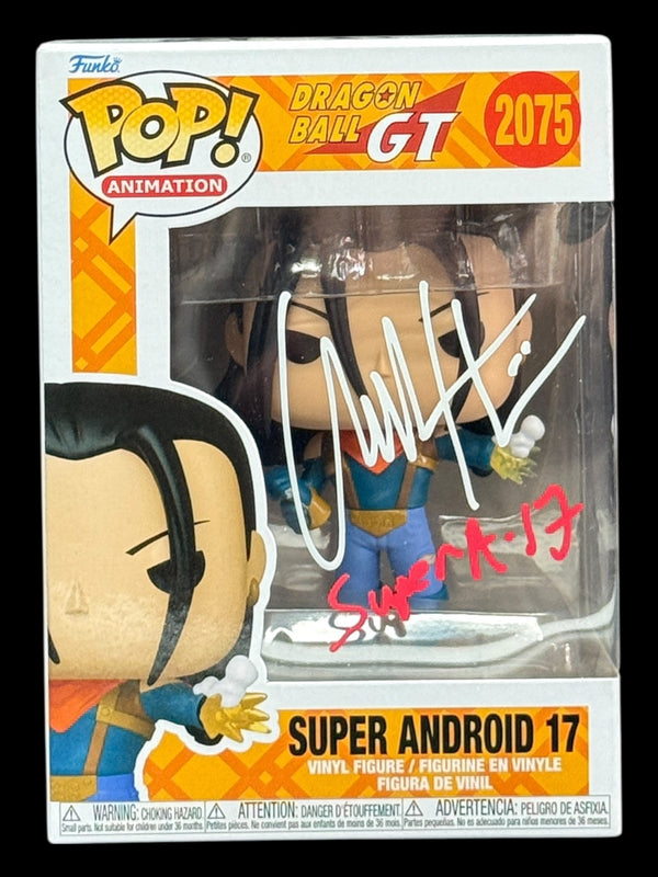 Chuck Huber signed Super Android 17 Dragon Ball GT Funko Pop! - White & Red