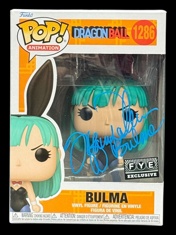Tiffany Vollmer signed FYE Exclusive Bulma Dragon Ball Funko Pop! - Blue